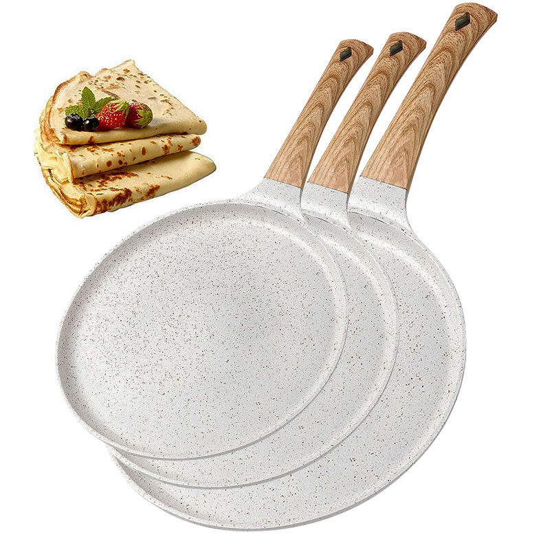 Egg Waffle Pan - 20/24/28cm Nonstick Crepe Egg Pan Pizza
