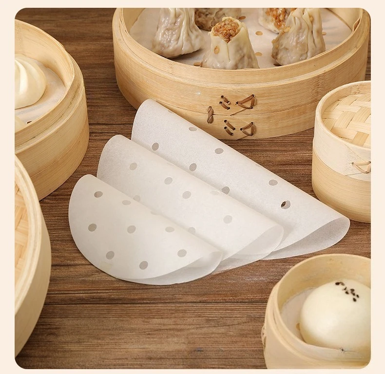 Bao Steamer Bamboo - 100Pcs Food Grade Disposable Steamer Paper