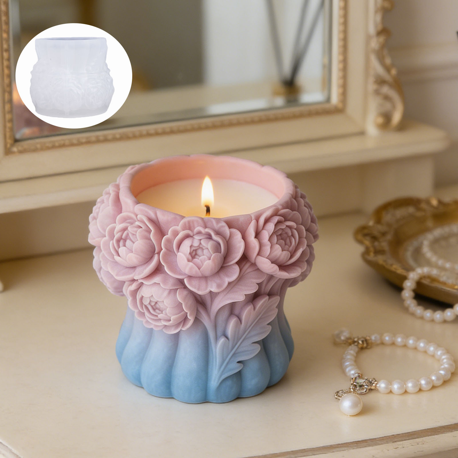 3D Flower Vase Silicone Mold L - Potsticker Mold 评论和价格