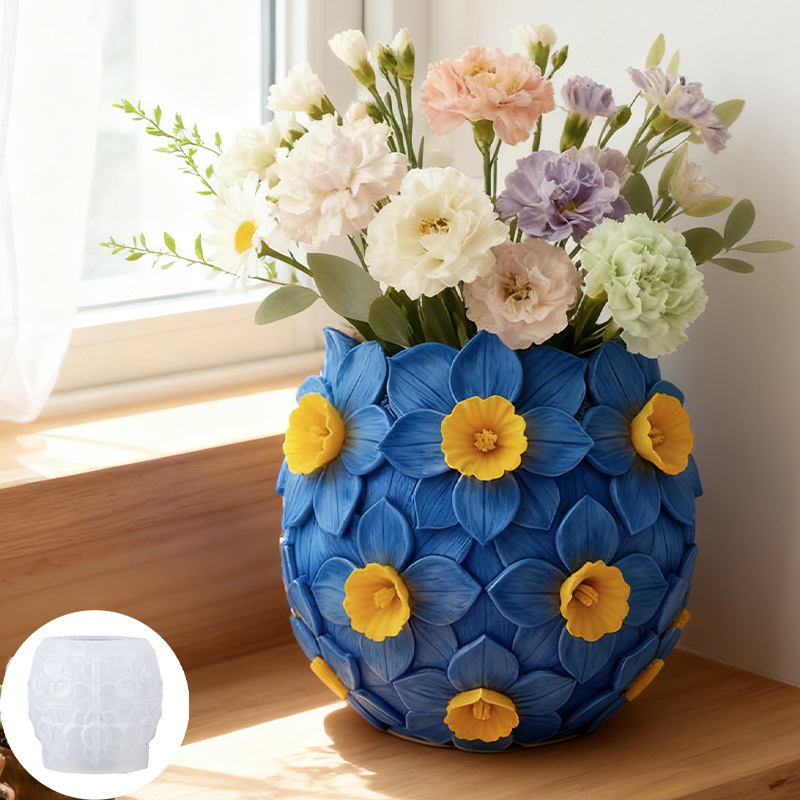 3D Flower Vase Silicone Mold L - Potsticker Mold 评论和价格