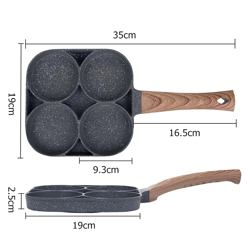 Pancake Egg Frying Pan 4 Cups  - Egg Waffle Pan 评论和价格