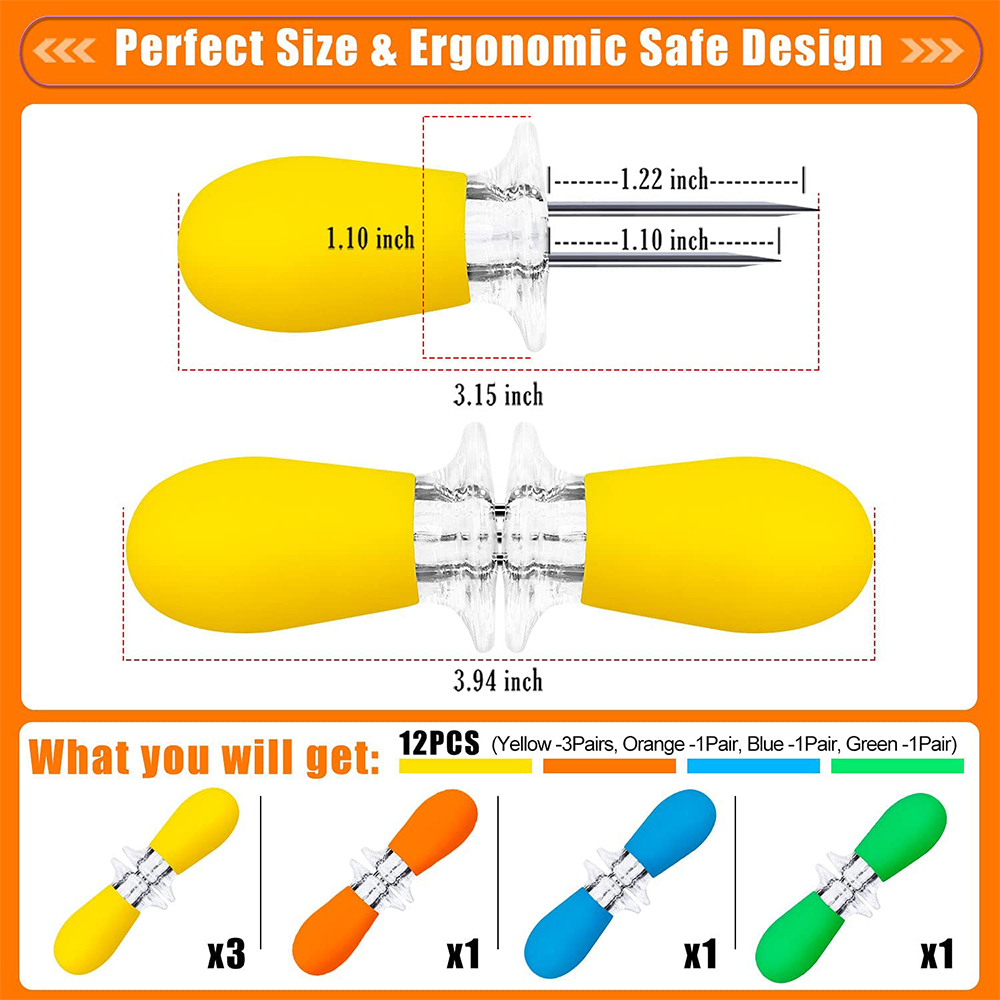 LMETJMA 12pcs/set Corn Holders - Corn Dog Stick 评论和价格