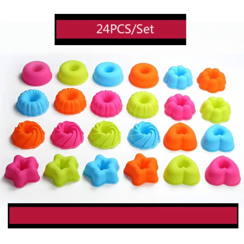 24Pcs of Silicone Muffin Cup C - Donut Mold Silicone 评论和价格