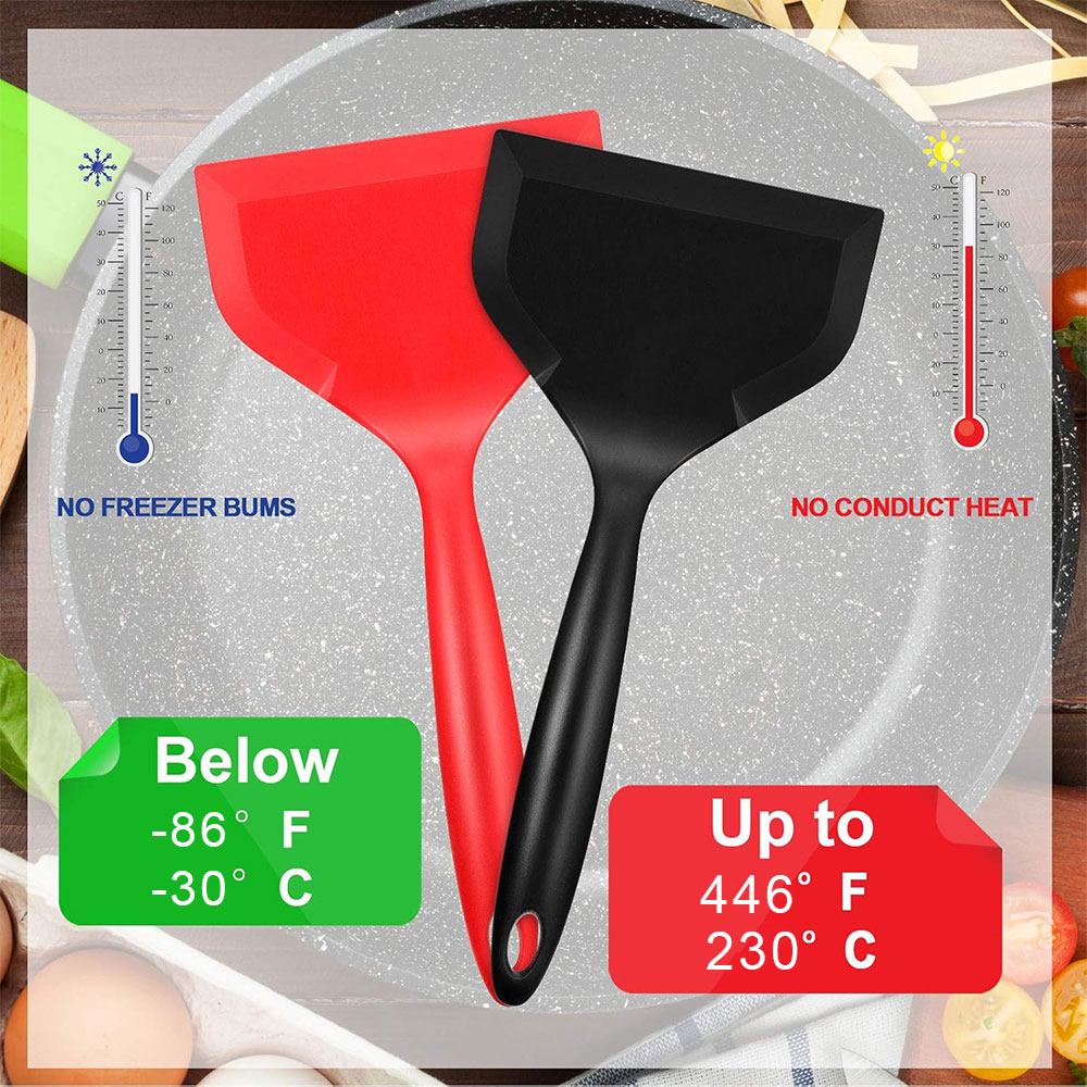 Red BK Non-Stick Silicone Turn - Okonomiyaki Spatula 评论和价格
